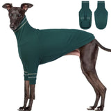 OUOBOB Greyhound Dog Sweater, Italian Greyhound Coat for Large Dogs, Whippet Pullover Turtleneck Stretchy Knit Sweatshirt, Greyhound Thermal Clothes Pajamas Sighthounds Jumpsuit for Cold Weather XXL