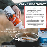 BACK 40 Dogs Wild Alaskan Fish Oil for Dogs, Skin and Coat Supplement for Dogs & Cats, Omega-3-Rich Salmon and Pollock Oil, EPA & DHA Dog Salmon Oil for Brain, Heart, and Joints 16 fl oz (473 ml)
