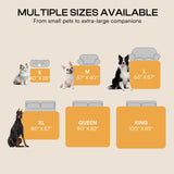 Luciphia Waterproof Pet Blankets for Couch Sofa Bed Cover Cat Liquid Pee Proof Washable Soft Fluffy Large Dog Blanket Reversible Furniture Protection Puppy Grey Paw Thicken Medium（57" x 40"）