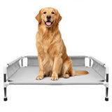 Makerfire Elevated Dog Bed, Raised Dog Sofa Bed for Medium Dogs, Detachable Cooling Indoor/Outdoor Pet Cot with Non-Slip Feet, Polyester Cotton (33''L x 26.5''W x 11.6''H)