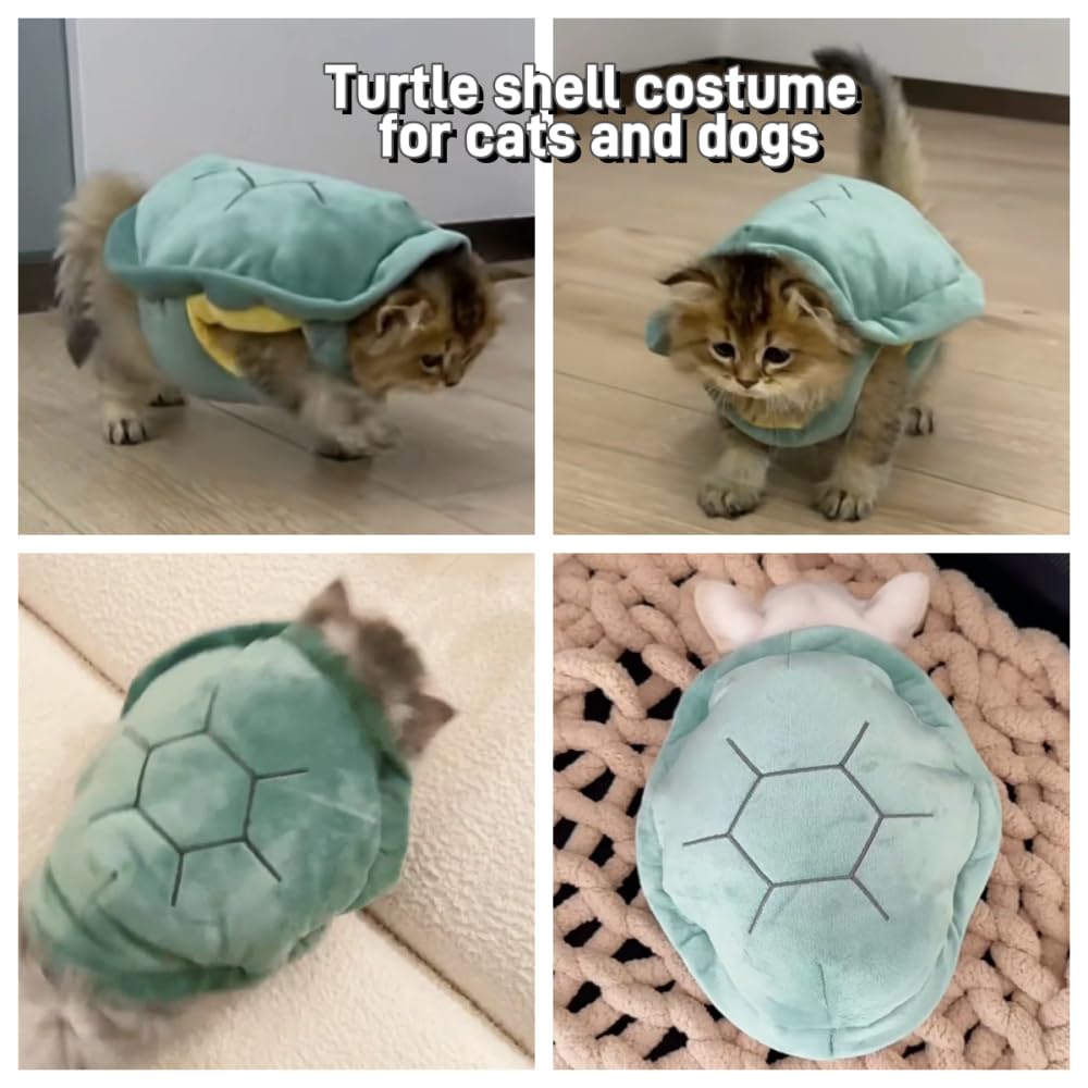 Cute Cat Costumes Turtle Shell Kawaii Kitten Clothes Dog Puppy Vest Pet Apparel (Medium,Turtle Shell)