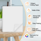 Printable Sticker Paper for Inkjet Printer, 40 Sheets 8.5"x11'' Matte Sticker Printer Paper Full Sheet Labels for Laser/Inkjet Printers, Letter Size