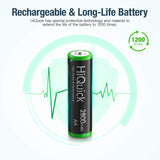 HiQuick 2800mAh AA Rechargeable Batteries High Capacity Performance, Per-charged 1.2V AA Batteries Pack of 8