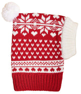 MaruPet Dog Hat & Scarf Set, Knitted Pet Christmas Winter Warm Caps, Cute Accessories Neck Ear Warmer Hood & Warm Scarf, Party Decoration for Cat & Dog, Fit for Small G-red Hearts Small