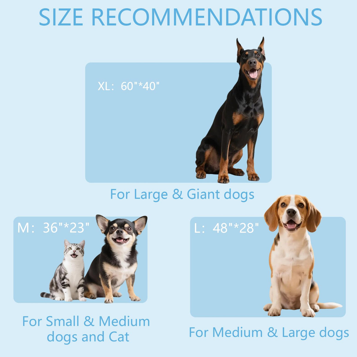 BECEMURU Dog Cooling Mat in Summer & Plush Warm Blanket in Winter, 2-Sided Reversible Dog Pad, 36"x23" Thickened Pet Bed for Crate, Kennel, Sofa - Machine Washable, Non-Gel, Durable