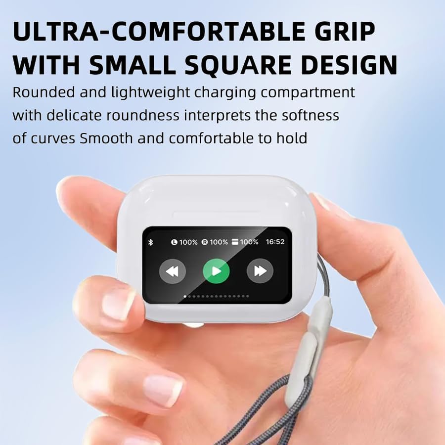 Wireless Earbuds with Multifunctional Touch Screen & 16 Language Switching Bluetooth 5.4 High-Fidelity Stereo Sound Clear Calls Compatible with Android & iOS
