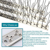 aushucu Bird Spikes Cover 21.6Feet Stainless Steel Pigeons Spikes Small Bird Spike for Roof Fence Window Mailbox(20Feet)