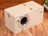 YJJKJ Wood Parakeet Nest Box Pet Bird House Parrot Breeding Mating Box Bird Cage Box for Lovebirds Cockatiel Parrotlets Budgerigar Parakeet (M)
