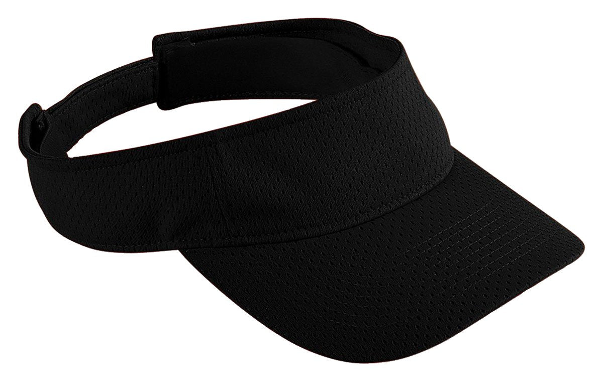 Augusta Sportswear Women's Athletic Mesh Visor - Stylish Sun Hat for Golf, Running, and Outdoor Activities, Black