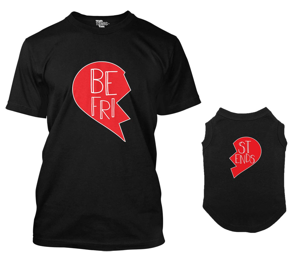Man's Best Friend Matching Dog Shirt & Owner T-Shirt (Black, 3X-Large Mens/X-Large Dog)