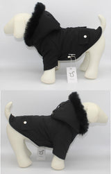 Petzzi Pet Warm Dog Coat for Winter Cold Weather Clothes Hooded Dog Jacket Small Puppies Medium Large Dog Cat Clothes Insulated Padded Snow Parka (Black, XX-Large)