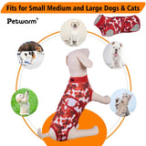 PetWarm Dog Surgical Recovery Suit Female, Dog Sweaters's Inner Clothes, Pet Clothes for Surgery Recovery Pet Pajamas for Spay Neuter, Camouflage Pattern, Red, S