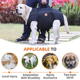 Backpack Carrier for Large Dog Full Body Dog Sling with Handle Dog Lift Harnesses with Reflective STS for Elderly Disabled Dogs