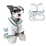 Dog Bathrobe for Drying Dogs, Hooded Dog Towel Doggie Robes Dog Bath Robe, Microfiber Fast Drying Absorbent Pet Towel for Cat Puppy Small Medium Dogs (Bathrobe,S)