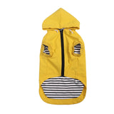 Dog Raincoat rain Jacket Dogs Waterproof fit for Small Medium Breeds Zipper Closure Pocket Storage in Cold Day - Yellow - S
