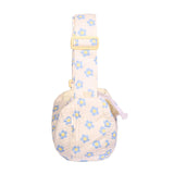Floral Print Pet Carrier Bag for Small Dogs and Cats, Carry 5-15 Lbs Pet Purse, Hands-Free Design Pet Bags(Blue Floral, Small)