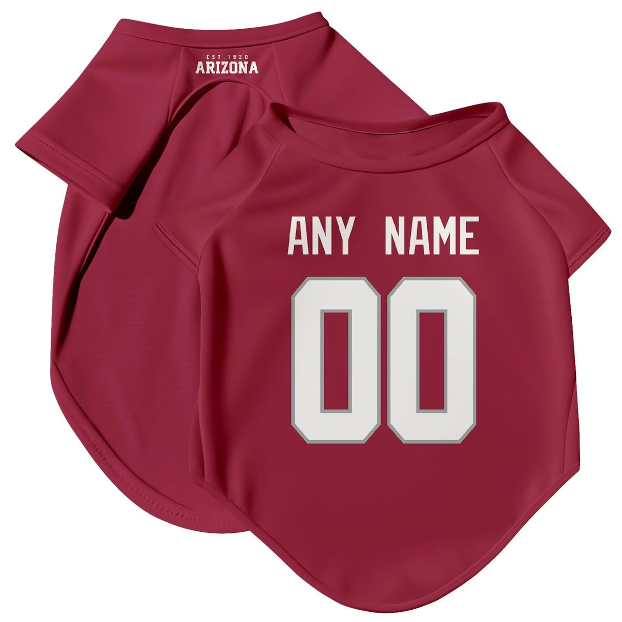 ANTKING Arizona Dog T-Shirt Jersey Style Pet Clothes Personalized Custom Name and Number Gifts
