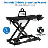 Electric Dog Grooming Table, 50 Inch Hydraulic Pet Grooming Table, Dog Grooming Station with Aluminium Overhead Arm, Anti Slip Tabletop, 6 USB Ports, 300 LBS Capacity