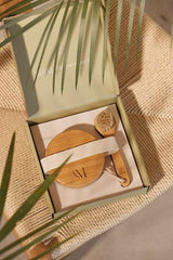 CSM Dry Brushing Body Brush Set- Natural Bristle Body Brush, Exfoliating Face Brush for Soft Skin: Kit contains 1 Dry Brush for Face + 1 Body Brush for Lymphatic Drainage, Cellulite, and Circulation