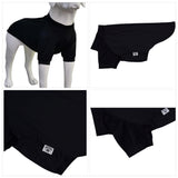LoveLongLong Spring Summer Cooling Dog T-Shirt with UV Protection and Moisture-Wicking Fabric Blank Color Black XL
