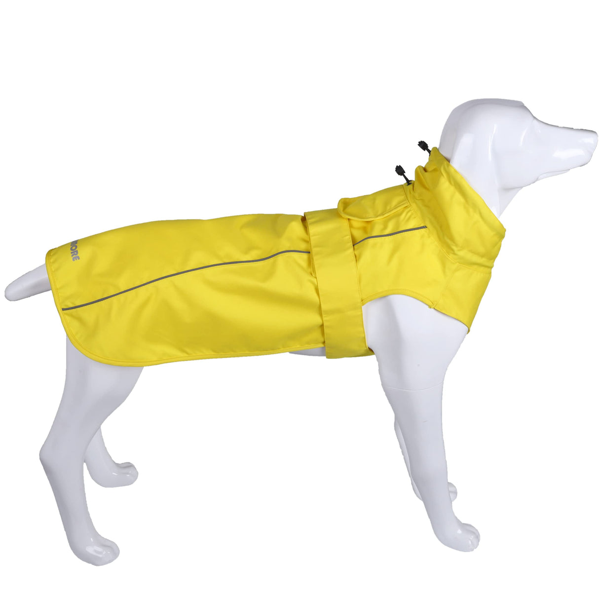 Adjustable Waterproof Dog Raincoat for Dogs,Lightweight Pet Rain Jacket Puppy Clothes with Reflective Strip for Small Medium Large Dogs (Yellow, Large)