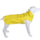 Adjustable Waterproof Dog Raincoat for Dogs,Lightweight Pet Rain Jacket Puppy Clothes with Reflective Strip for Small Medium Large Dogs (Yellow, Large)