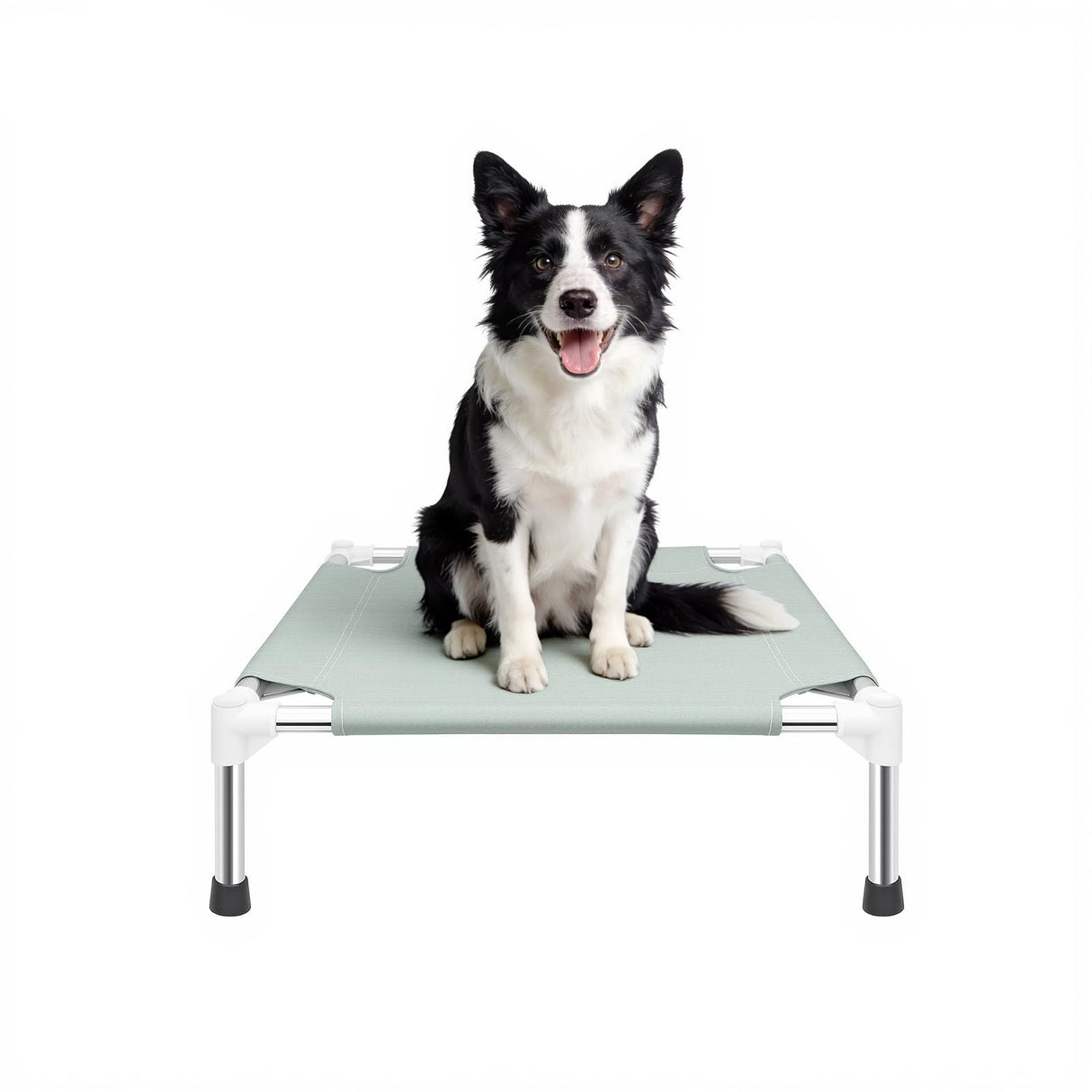 Makerfire Elevated Dog Bed, Indoor/Outdoor Raised Dog Cot for Small Dogs, Detachable Pet Bed with Non-Slip Feet, Polyester Cotton (19.5'' L x 19.5'' W x 6.4" H)