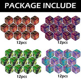 48 PCS Magic The Gathering MTG Counter Dice Marble Bulk Life Counters Tokens Dice Compatible with Magic Card Game Accessories CCG Creature Stats, 4 Colors