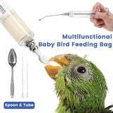 12 PCS Baby Bird Feeding Syringe Set with Storage Bag Professional Parrot Syringe Feeder Bird Hand Feeding Tubes Kit for Parakeets, Cockatiels, African & Amazon Grey Parrots, Cockatoos, Macaws