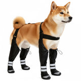 YAQUHO Upgraded Dog Suspender Boots, Waterproof Dog Rain Boot, Anti-Slip Winter Snow Dog Shoes Leggings, Adjustable Suspender Boots for Large Dogs, Paws Protector for Outdoor Dogs Walking Hiking (L)