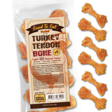 Gootoe Turkey Tendons for Dogs –All-Natural, Hypoallergenic Dog Treats, Rawhide Alternative, Long Lasting Puppy Chews, Healthy Dog Treats for Small Breeds, Bone (S), 6 Count Pack