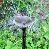 50PCS Drip Emitters Fan Shape with Stake Water Flow Adjustable for 1/4 inch Irrigation Tube Hose, 360 Degree Sprayer Perfect for Irrigation System Watering Kits for Garden Patio Lawn Flower Bed