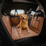 FUNNY FUZZY Dog Car Seat Cover, Back Seat Extender for Dogs - 420Lb Hard Bottom Waterproof Pet Car Seat Cover, 600D Heavy Duty Pet Hammock with Non-Slip Bottom for Cars, SUV, Trucks