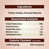A Freschi srl Turkey Tendons for Dogs, Long-Lasting, Hypoallergenic Rawhide Alternative, Human Grade, Healthy Puppy Chews, Natural Dog Treats for Small Dogs, Strips, 10oz Pack