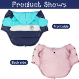FUAMEY Puppy Puffer Jacket, Warm Padded Pet Snow Vest, Cute Windproof Dog Clothes, Waterproof Outdoor Lightweight Small Dog Hoodie, Chihuahua Poodles Yorkshire Pet Apparel M/16