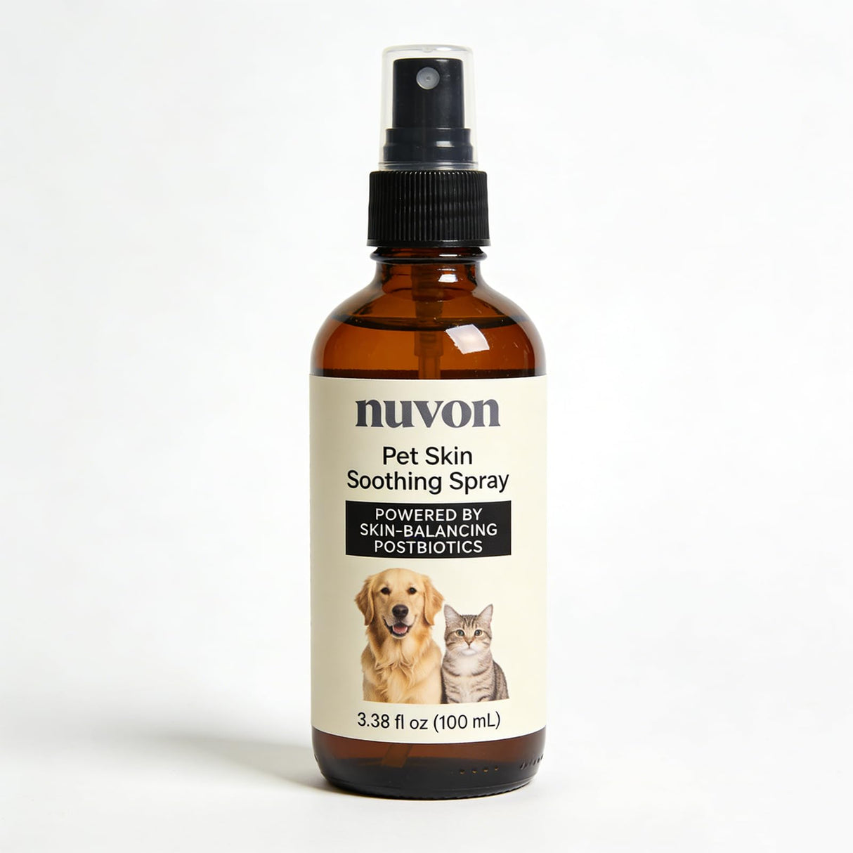 NUVON Pet Skin Soothing Spray, Postbiotics Restoration Spray for Dogs & Cats, Reduce Irritation, Rebuild Skin Barrier - 3.38 fl oz