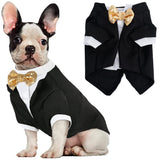 Dog Tuxedo, Formal Pet Clothes Shirt Costume Wedding Attire Party Bow Tie Suit, Pet Outfit for Small Medium Large Dogs Cats, Halloween Pet Costumes Birthday Puppy Clothing Christmas Apparel (XL)