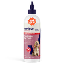 Load image into Gallery viewer, Vetnique Oticbliss Advanced Strength Medicated Dog Ear Infection Treatment, Antiseptic Ear Cleaner for Cat &amp; Dog Ear Cleaning Solution Chlorhexidine &amp; Ketoconazole (12oz Flush)

