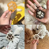 Vdeaszo Paw Keys, Pawkeys, Handcrafted Leather Keepsake, Pet Hair Keychain for Dog Cat, The Paw Print Keepsake That Keeps Them Close (Set-D(4pcs))