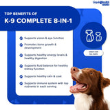 LIQUIDHEALTH Pets K9 Complete 8-in-1 Liquid Multivitamin for Adult Senior Dogs & Puppies, All in One Complete Formula Canine Vitamins for Skin & Coat, Joint Health, Immune Support - USA Made (32 oz)