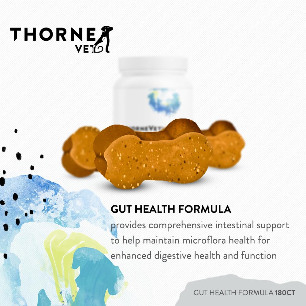 ThorneVET Gut Health Formula – Gastrointestinal Support for Dogs, Cats & Horses, 180 Soft Chews