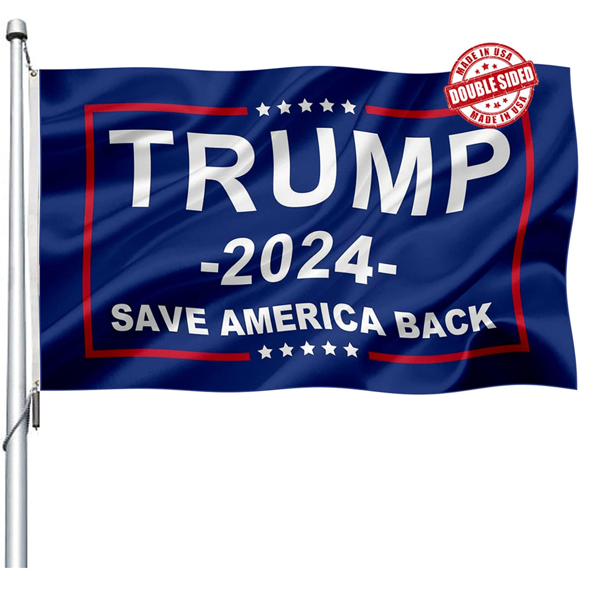 Joven Trump 2024 Save America Flag, Double Sided Polyester 3x5 Banner with 2 Brass Grommets, 4 Rows Stitched, Outdoor Durable, President's Day