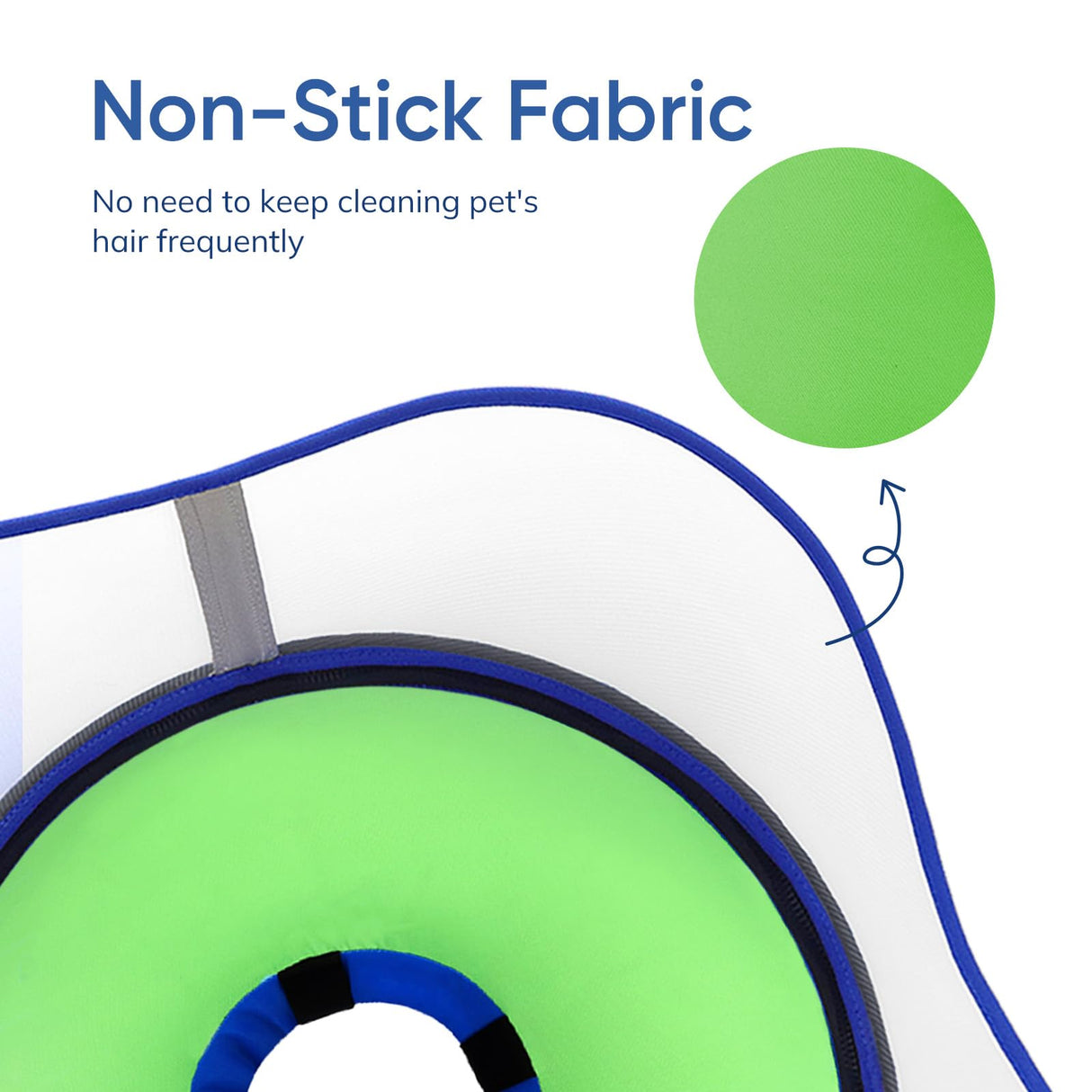 Supet Raised Inflatable Dog Cone Collar to Stop Licking, Soft Dog Cone Alternative for Small Medium Large Dogs, Doggie Donut Collar After Surgery