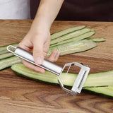 Julienne Peeler, Stainless Steel Vegetable Peeler, Double-Blade Vegetable Slicer, and Fruit Slicer