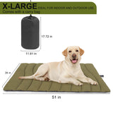 BINGPET Outdoor Travel Dog Bed for Large/Medium Dogs,Portable Waterproof Camping Mat with Carry Bag,Foldable Outside Bed,Machine Washable Indoor Pet Mat for Small,Medium and Large Dogs 35"x51"