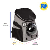 Fat Cat Backpack Carrier - Airline Approved Cat Carrier with Space Capsule Bubble for for Small Cats, Kitten - Premium Grey Heather Cat Carrier Backpack for Outdoor, Travel, Hiking, Pet Supplies