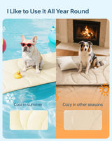 Babygreat Dog Cooling Mat, 36" x 23" Reversible Self-Cooling Mat for Medium Dogs, Arc-Chill Cool Pad for Dogs and Cats Washable Summer (Beige, Medium(36" x 23"))