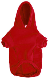 Love Me Fleece Dog Hoodie - Warm Cotton Grooming Sweater for Small, Medium & Large Dogs & Cats - Red, XL