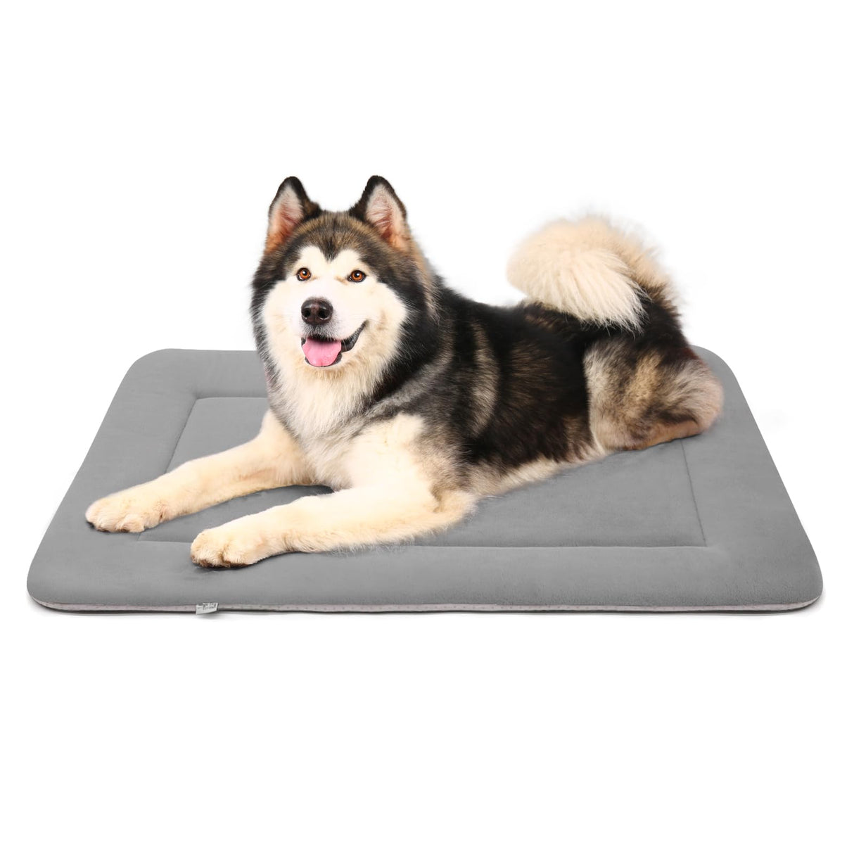 Magic Dog Extra Large Dog Bed Soft Dog Crate Pad Dog Mat, Jumbo 48 Inches Machine Washable Pet Bed Kennel Pad with Non-Slip Bottom, Gray