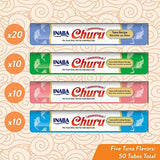 INABA Churu Cat Treats, Grain-Free, Creamy Purée Cat Treat/Topper, Tuna Variety
